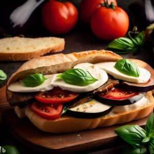 Caprese Eggplant Hero