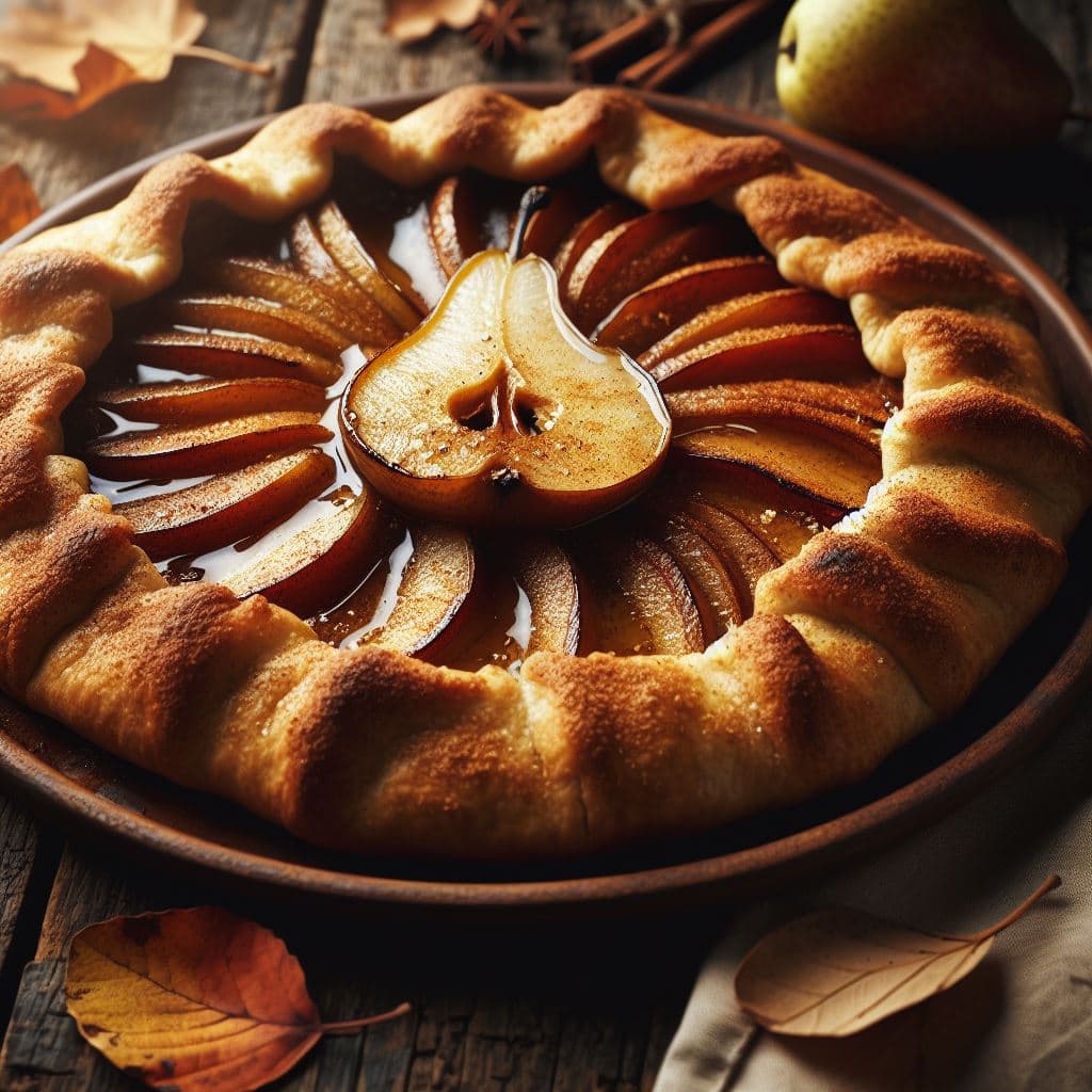 Cinnamon Honey Pear Galette