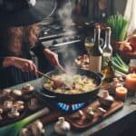One-Pot White Wine Pasta with Mushrooms and Leeks