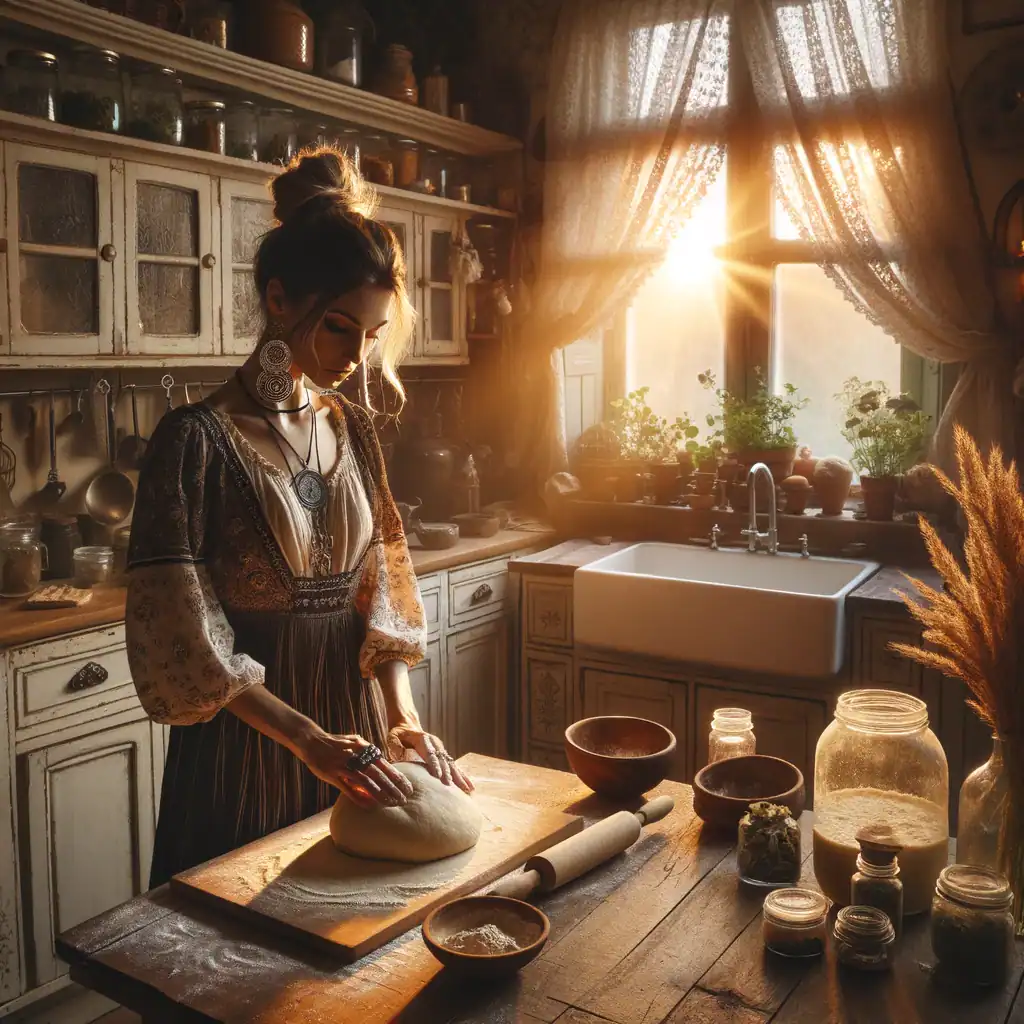 Making Sun shaped Bread