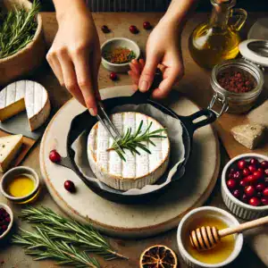 Baked Camembert with Rosemary and Cranberries