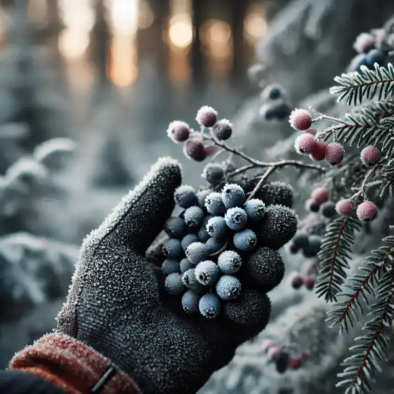 Foraging Juniper Berries