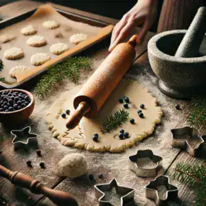 Juniper Berry Shortbread Cookies