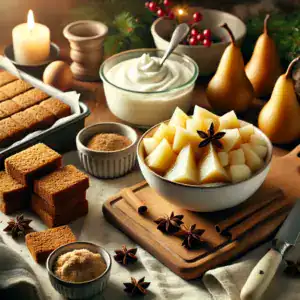 Spiced Gingerbread Pear Trifle