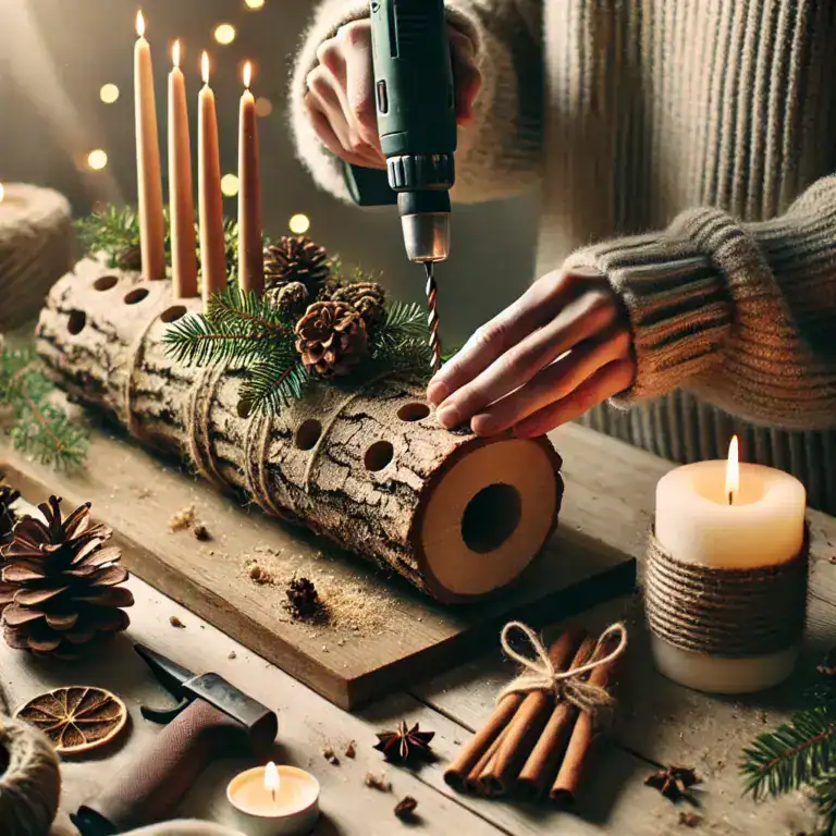 the Yule log candle
