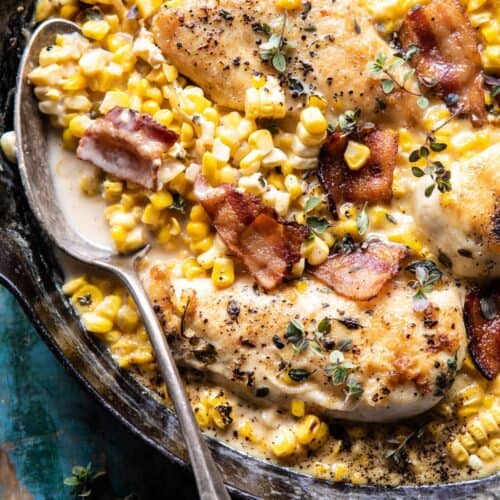 Garlic Butter Creamed Corn Chicken