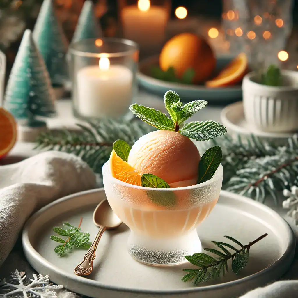 Winter mint and Citrus Sorbet