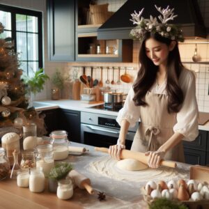 Making Festive Yuletide Bread